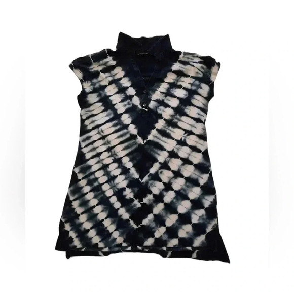 Rock &  Republic Tie Dye Polo Mini Dress Tunic Size Large - Picture 6 of 10